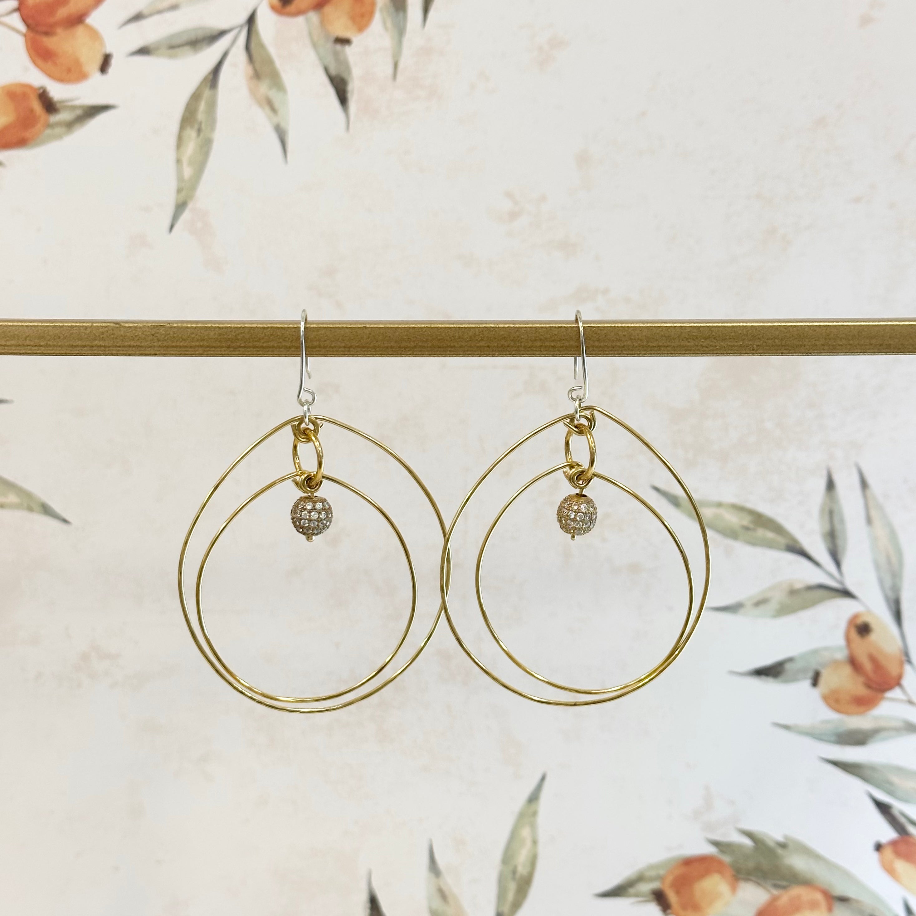 Oval Double Gold Hoops