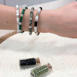 Malachite Tubes Bracelet