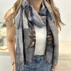 Eco Print Silk Scarf